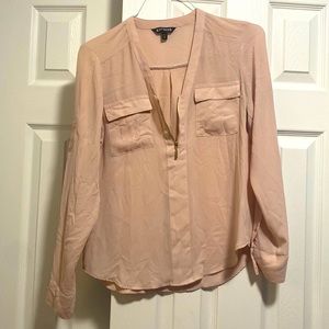 Express Long Sleeve Dusty Rose Blouse